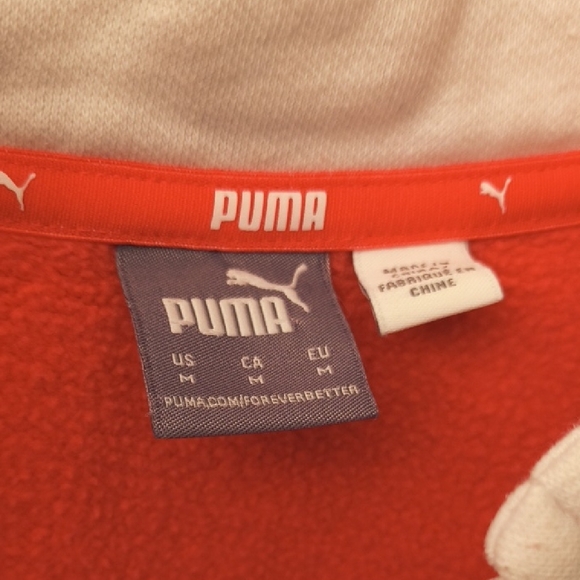 Puma - Like New - Salmon and White Quarter-Zip  Women's Sweater - Picture 11 of 12